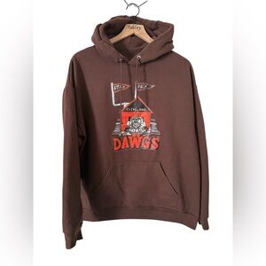 Cleveland Browns Graphic Hoodie Brown Vintage Inspired Size XL